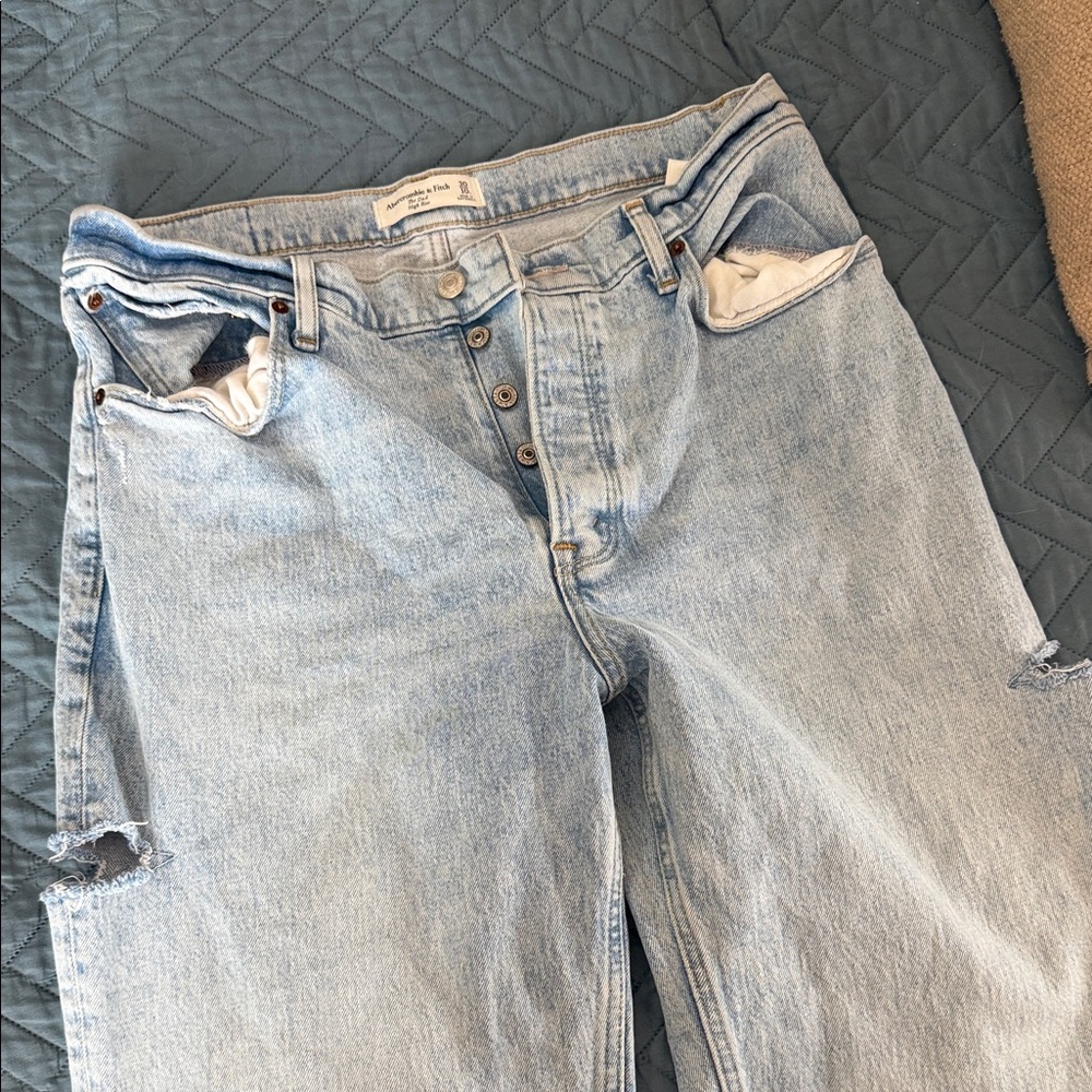 Abercrombie & Fitch Light Blue Boyfriend Jeans